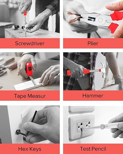 Miniatura 7 de 24pcs Home DIY Tool Kit for Household, Office & Garage - General Repair Small Hand Tool Set with Storage Case