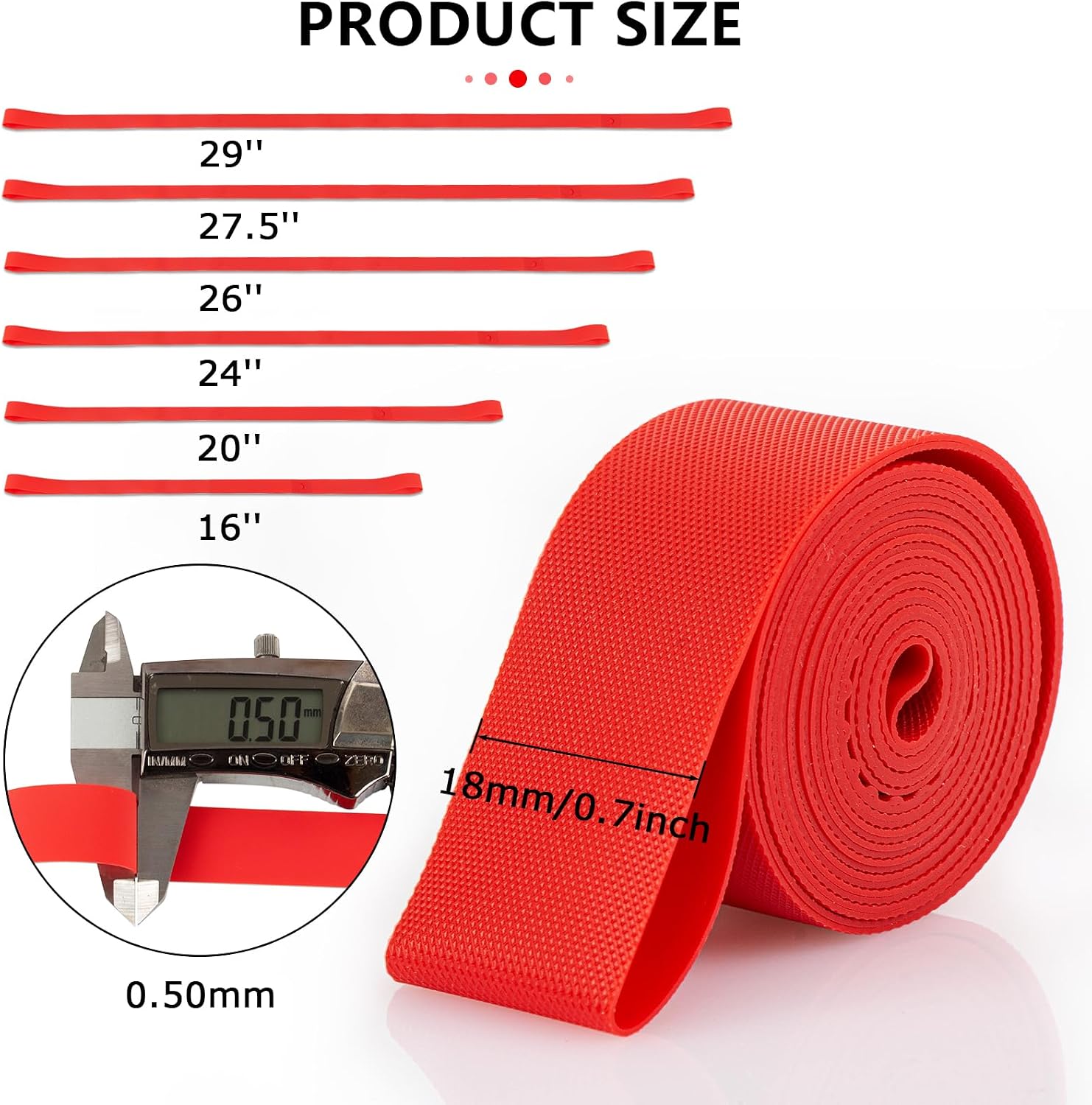 PSLER Bicycle Rim Liner, Bicycle Tire Liner Rim Tape Bicycle Rim Strip 2 Bicycle Tire Liners Bicycle Accessories