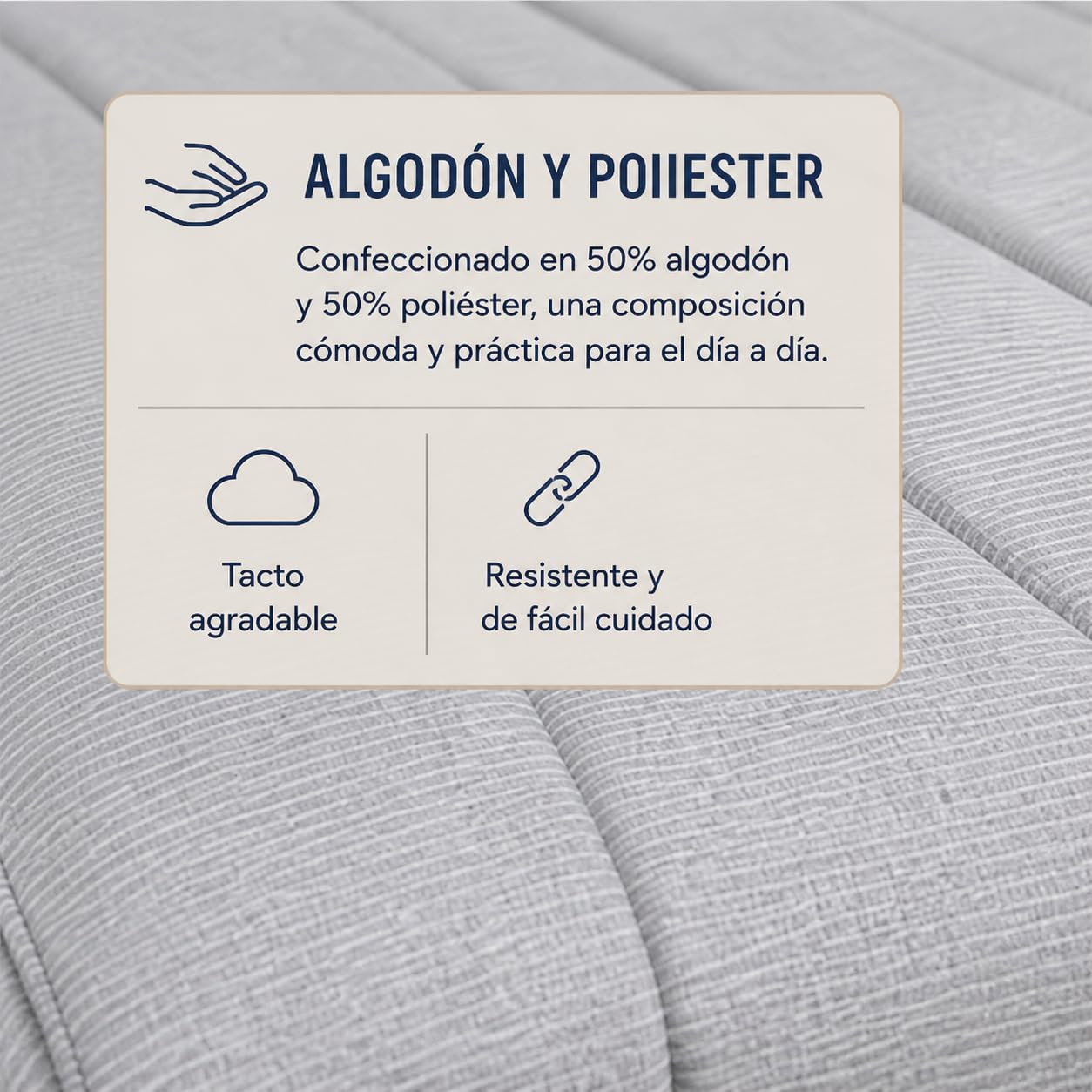 Lanovenanube - Edredón Ajustable Raya Cama 90 - Color Gris