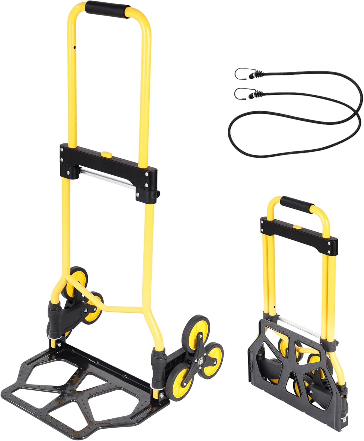 EI ONE（エイワン） キャリーカート 台車 折りたたみ式 6輪 階段対応 軽量 耐荷重100kg 固定ロープ付き コンパクト収納