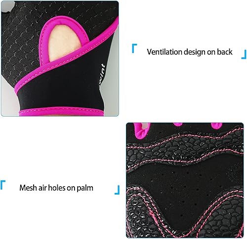 Miniatura 5 de Luwint Guantes de entrenamiento para niños, guantes de ejercicio de agarre ventilado para niños y niñas, levantamiento de pesas, gimnasio, colgantes