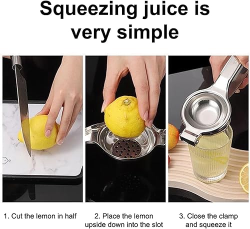 Miniatura 6 de Stainless Steel Manual Juicer Processor Lemon Squeezer Orange Fruit Household Lemon Clip Fruit Pressing Kitchen Accessories(L)