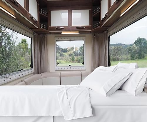 Miniatura 10 de RV-Sheets (70 x 80 pulgadas) RV Camper King Juego de sábanas de 600 hilos 100% egipcios para autocaravanas, caravanas, cámper, barco, suave, lujoso,
