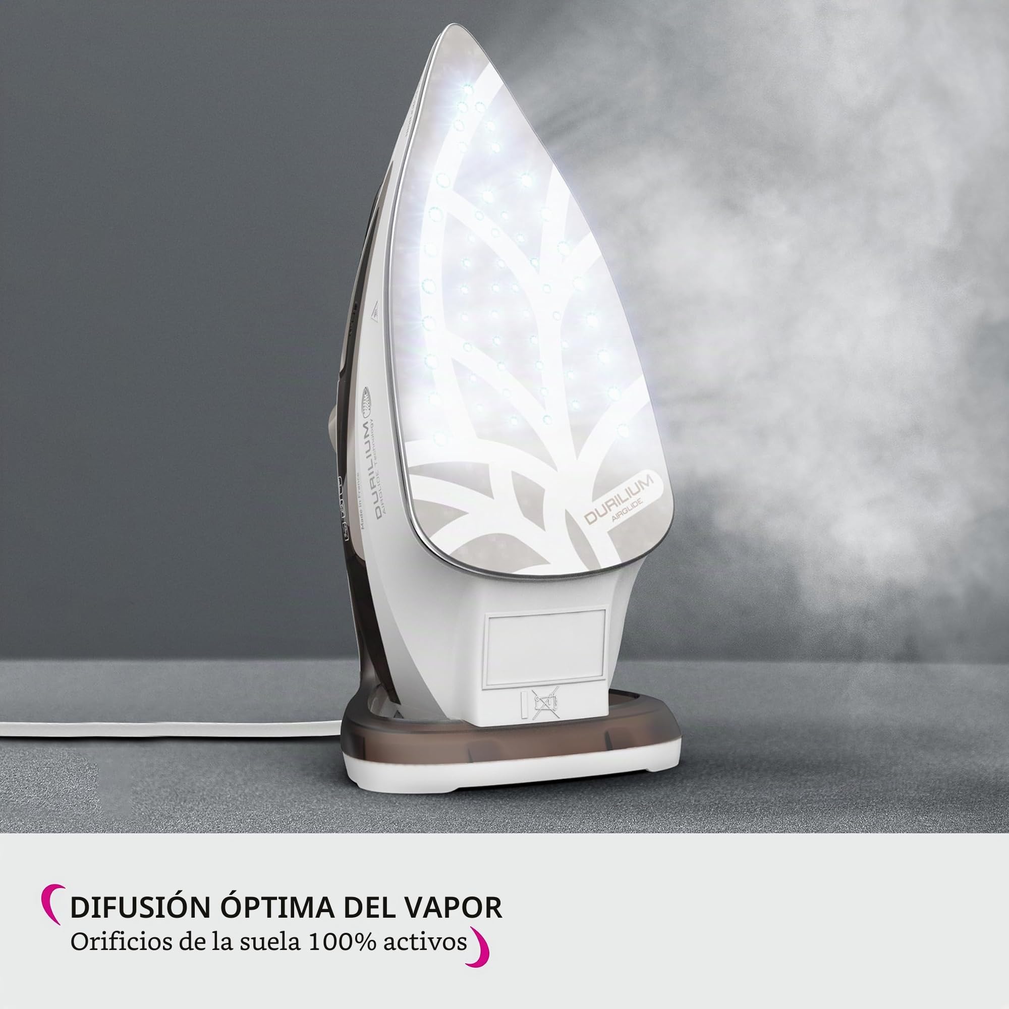 Calor Easygliss Eco Plancha 2800 W, Flujo de vapor 50 g/min, Función Pressing 240 g/min, Hasta 30% ahorro de energía, Suela Durilium Airglide, fabricada en Francia, Arcilla FV5780C0
