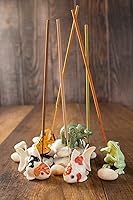 Vista 7 de Pez de oro blanco rojo naranja elegante de cerámica para incienso artística coleccionable para coleccionistas adultos, regalo de acento sofisticado