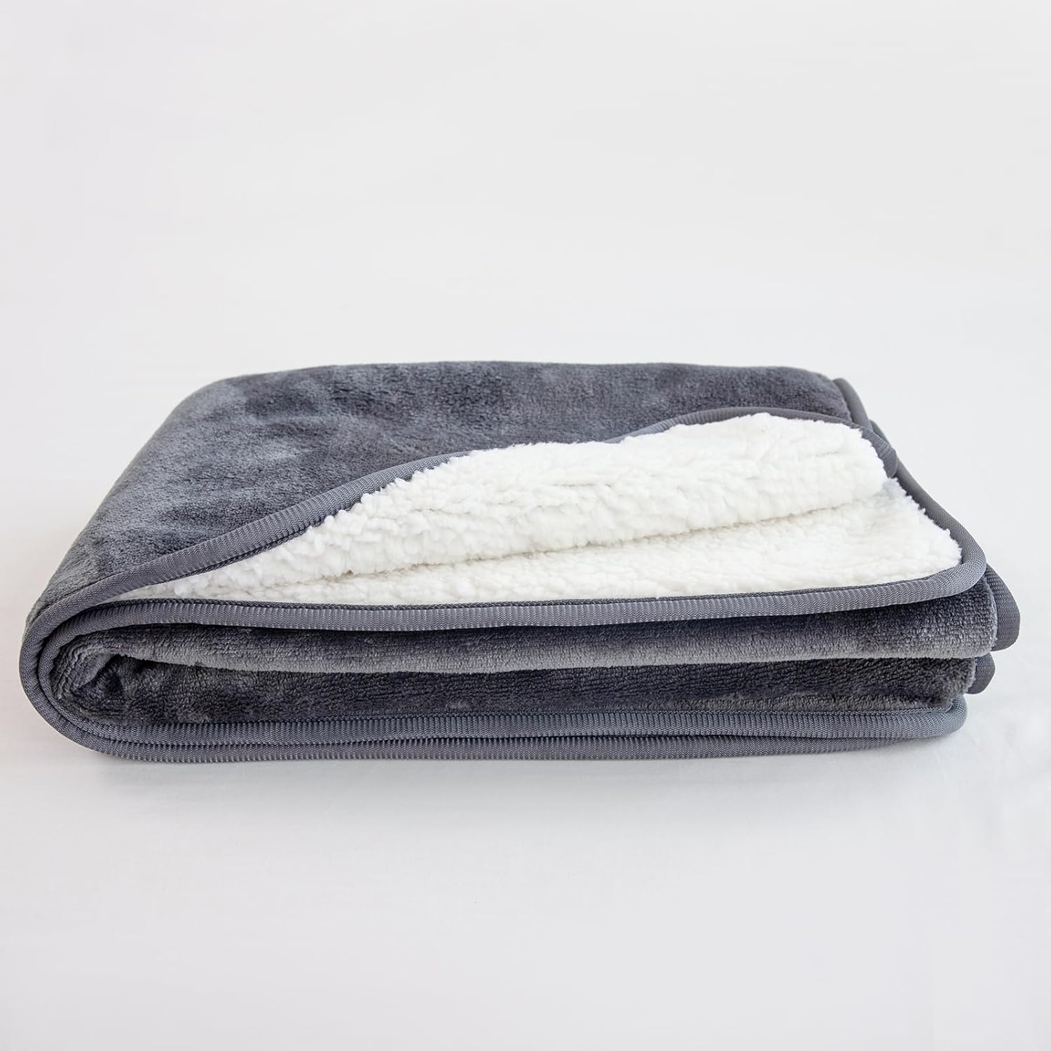 MERRYLIFE Waterproof Throw Blanket for Bed Couch Reversible Absorbent Spills Stain Leak Proof Dog Puppy Cat Liquid Pee Proof Bed Furniture Protector (Grey, 60"*80")