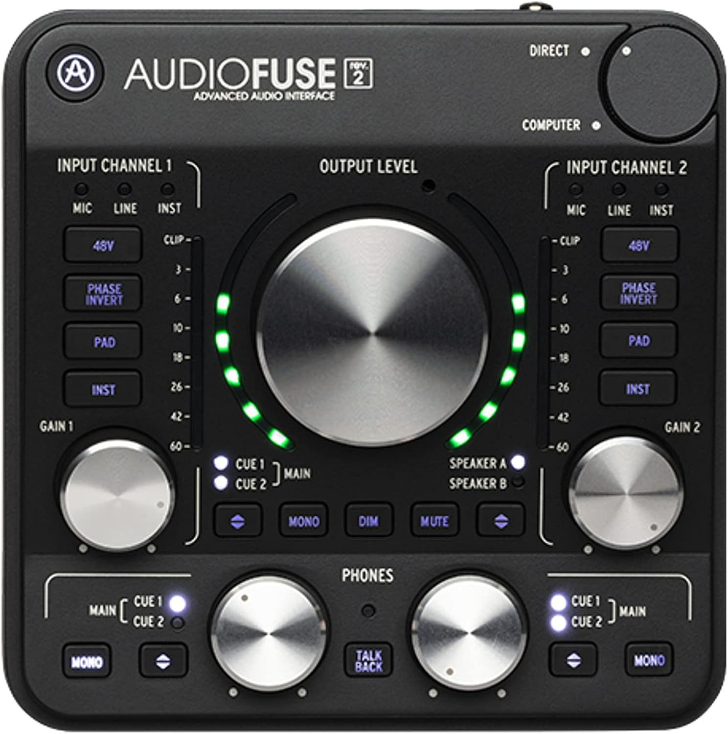 Amazon.com: Arturia AudioFuse Rev2 USB Audio Interface - Black ...