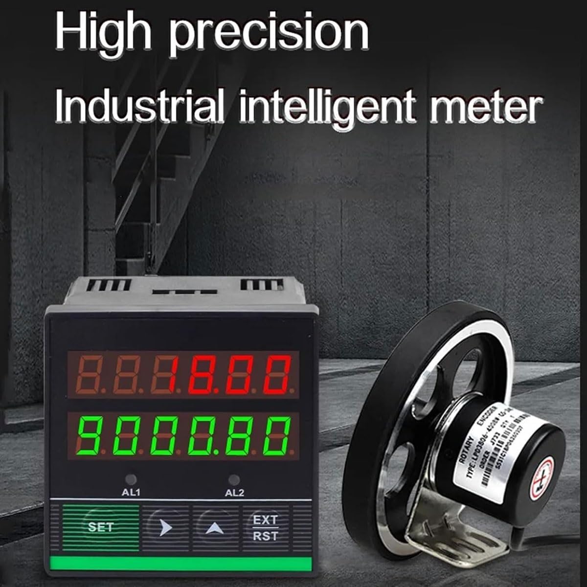 Digitaler Längenzähler Zähler, Rollrad Messgerät mit LED-Anzeige, Reichweite 0-999999, Mechanisches Längenmesswerkzeug für Angelschnur, Kabel, Draht