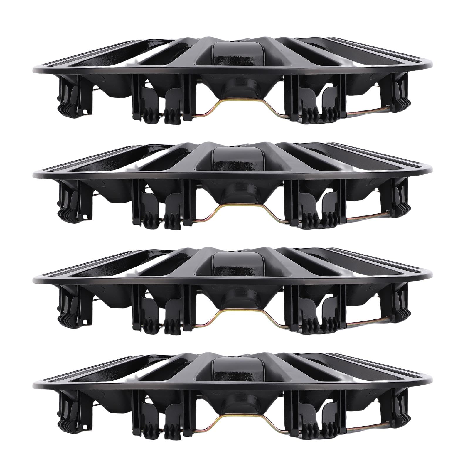 Dilwe 4 copricerchi in plastica ABS resistente, decorazione per auto da 40,6 cm, per modelli di pneumatici R16 (nero)