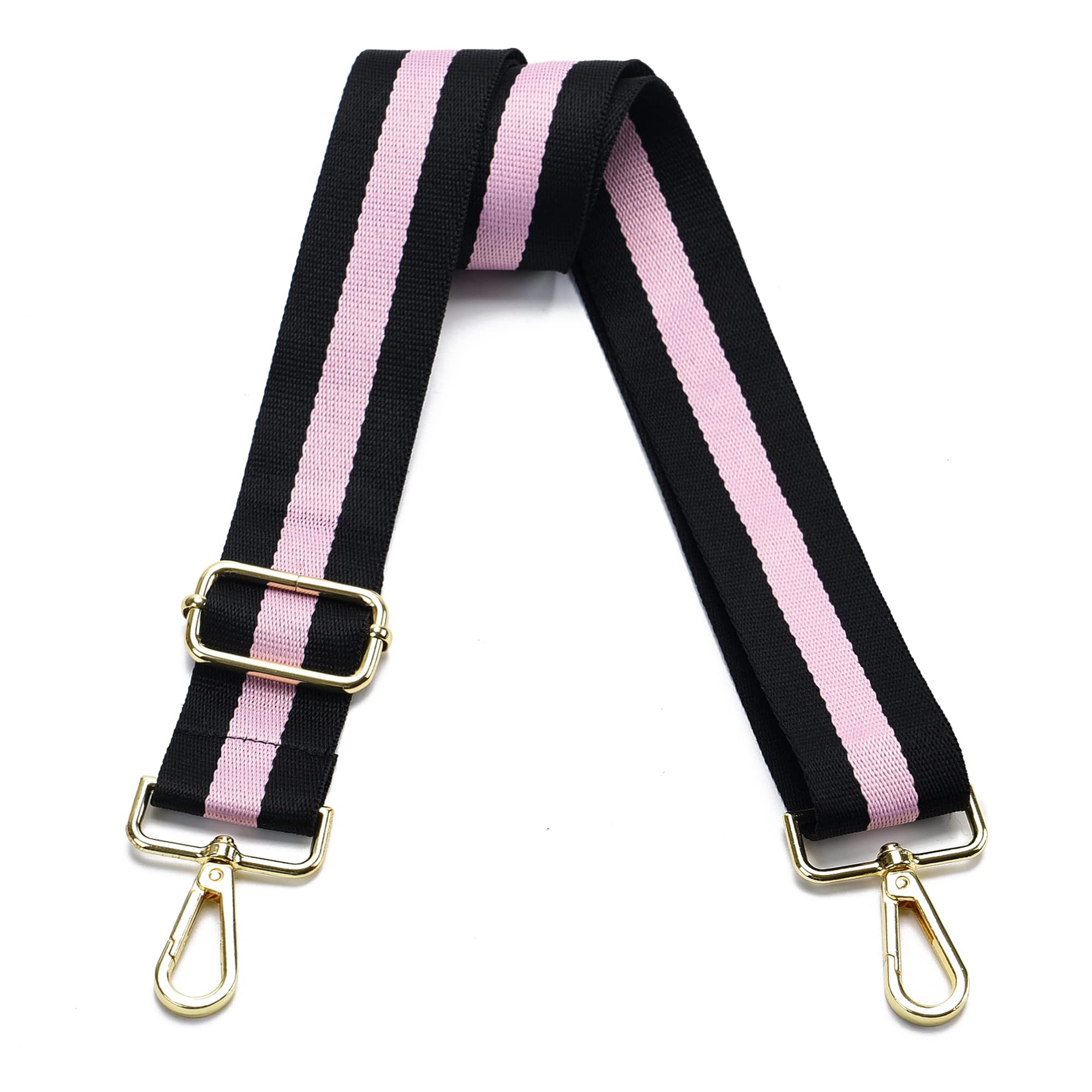 Purse Strap Gold Hardware Replacement Crossbody Bag Strap, Wide Adjustable Shoulder Strap