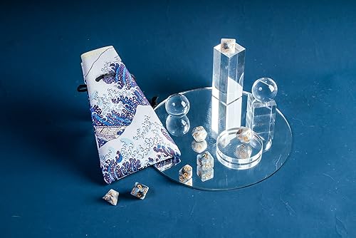 Miniatura 7 de QIELIZI DND Bolsa para dados, PU Cuero funda para dados de dragón, con set de 7 dados, perfecto para calabozos y dragones RPG D&D dados, monedas y