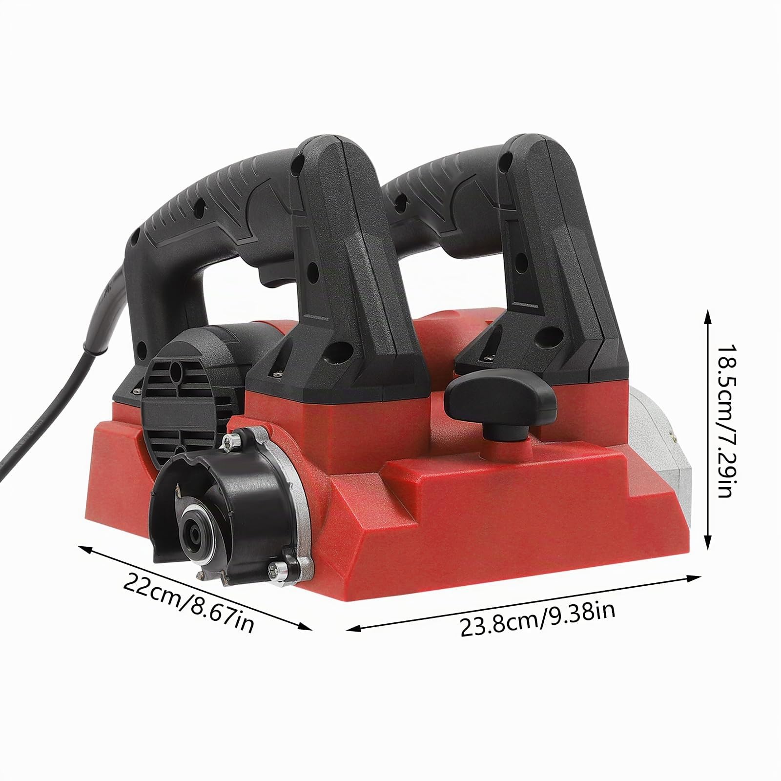 Cepilladora de pared eléctrica, 1300 W, cepilladora de pared eléctrica portátil, 1-4 mm profundidad de cepillado, 15 cm de ancho, pala de hormigón, raspador de pared, fresadora de