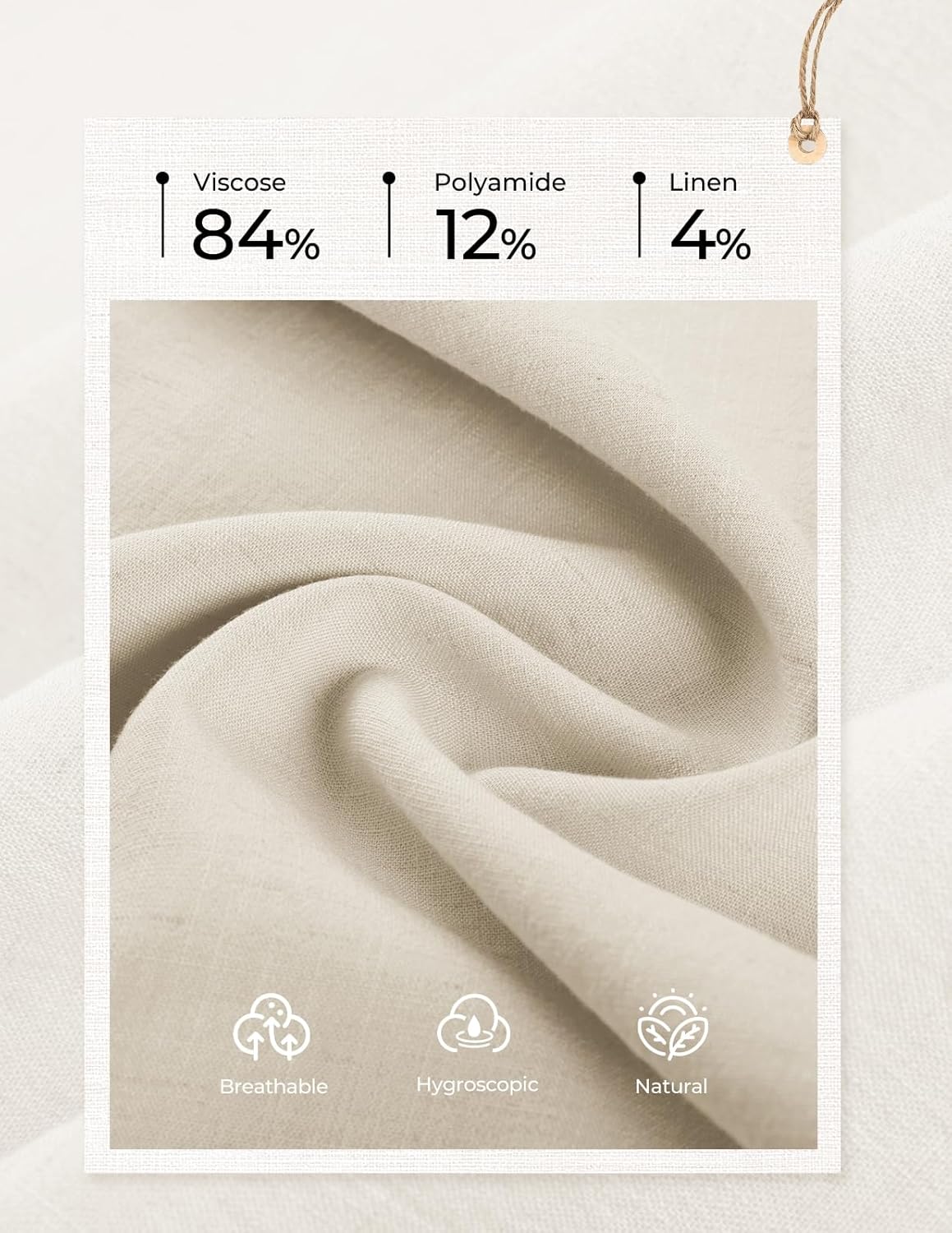 GRACE KARIN Linen Pants Women, Wide Leg High Waisted Palazzo Trousers with Pockets, Business Casual Outfits - Image 5