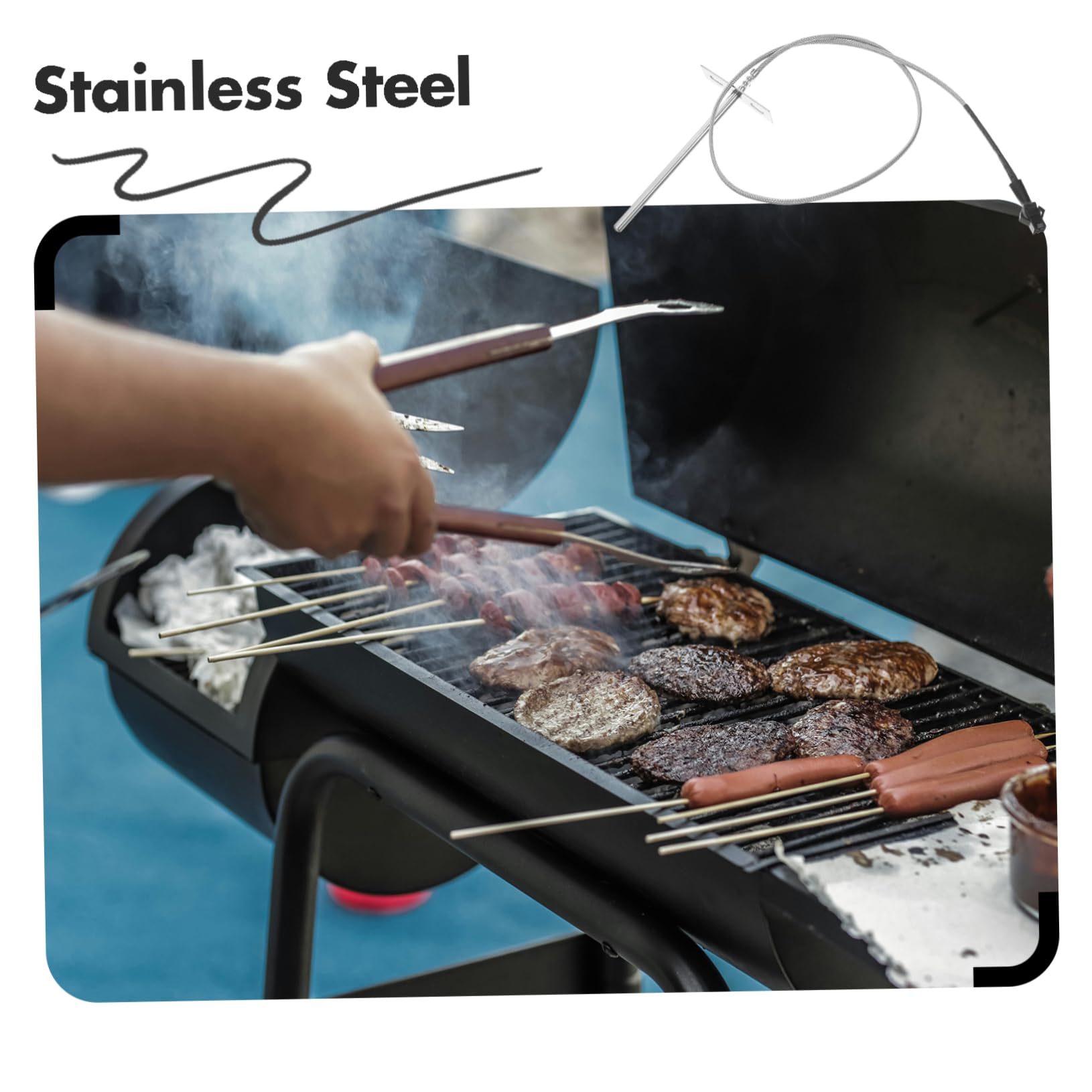 SUPVOX 5sets Termometro Per Grigliate e Fumatori Prolunga Per Strumento Barbecue e