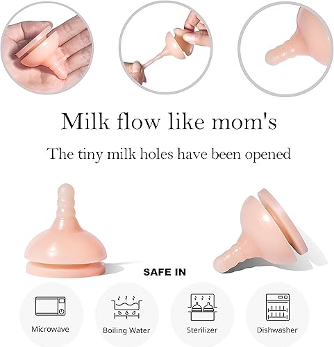 Miniatura 4 de Bubble milk bowl Kits de biberones de leche para mascotas con jeringa de pezón de repuesto chupete de silicona para cachorros recién nacidos gatitos