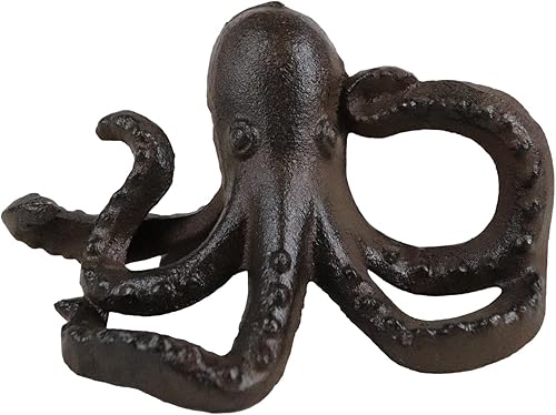 Ebros Gift Kraken de pulpo gigante náutico de hierro fundido con patas de tentáculo en expansión, figura decorativa de pisapapeles de 5.25 pulgadas