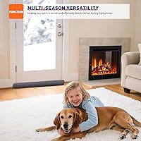 Vista 4 de MAGZO - Tapón de ruido para puerta; bloqueador de corrientes de aire, reductor de ruido, tapón de aire resistente para la parte inferior