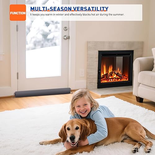 Miniatura 5 de MAGZO - Tapón de ruido para puerta bloqueador de corrientes de aire, reductor de ruido, tapón de aire resistente para la parte inferior de la