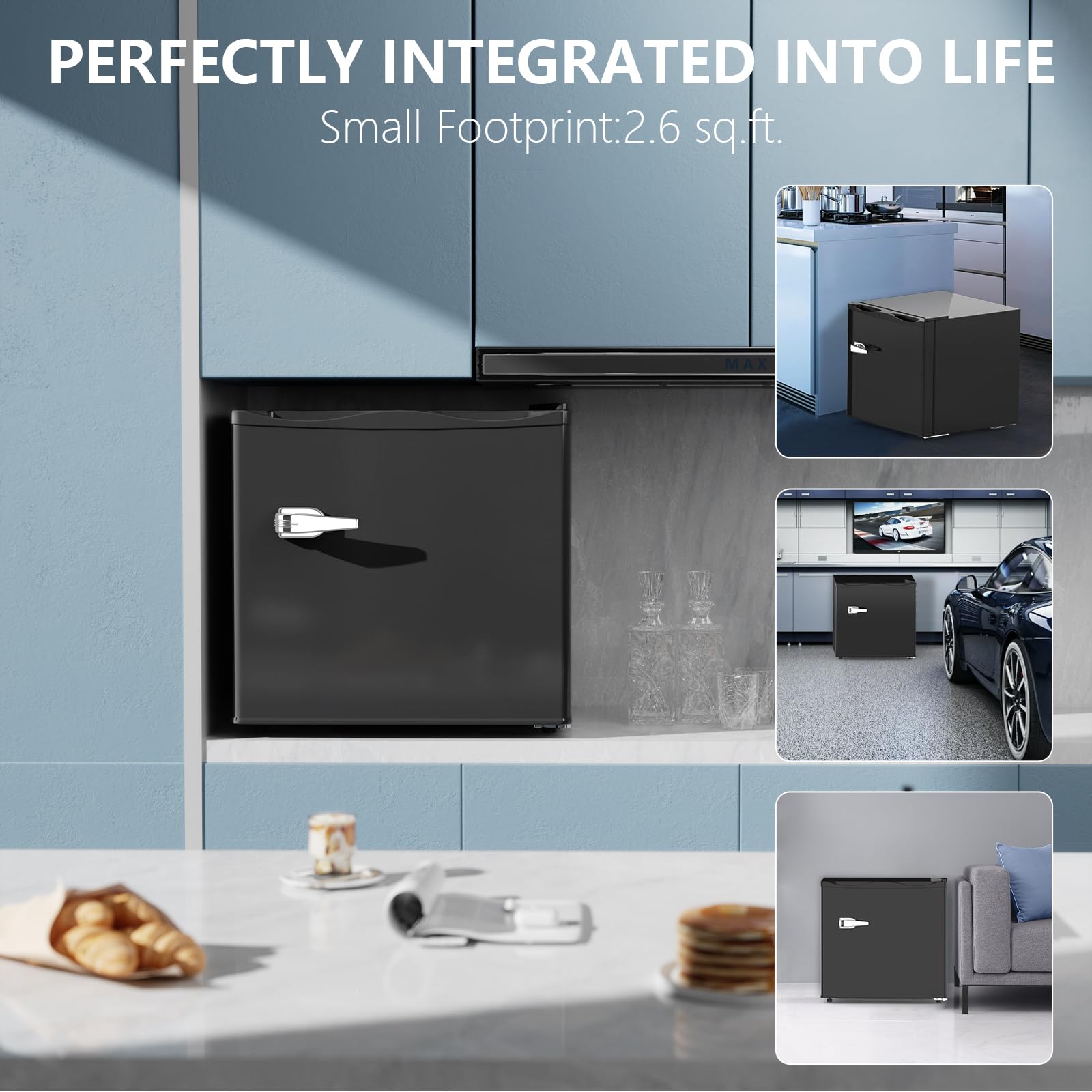 COWSAR 3.0 Cu.Ft Upright Freezer, Compact Freezer, Standing Deep Freezer with Adjustable Thermostat, Removable Shelves & Reversible Door, Fast Cooling for Office,Dorm,Commercial,Silver on Fridge.com