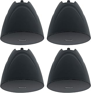 Rockville 4 PEN-525T Black 5.25" 70V Hanging Pendant Speakers for Restaurant/Bar