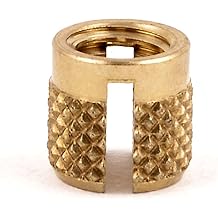 E-Z LOK Threaded Insert for Plastic Flush Brass Thread Inserts 10-32 Pack of 25