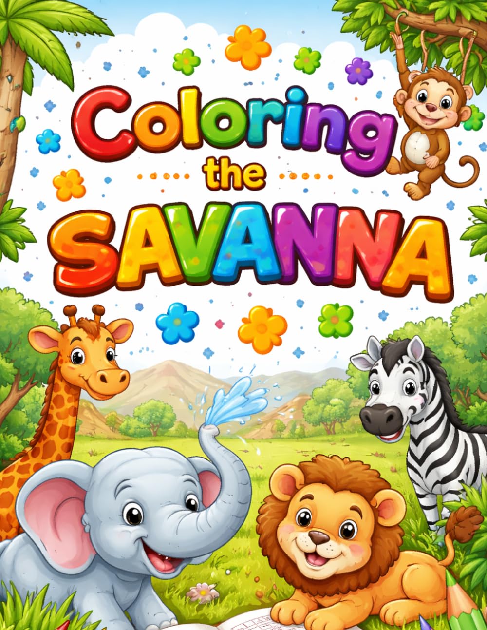 Savanna Animals Coloring Book