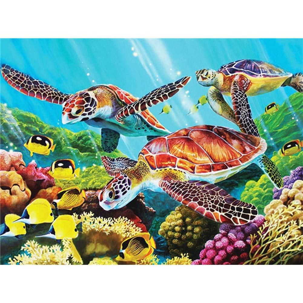 Broderie diamant tortue 5D pour salon et chambre afin de creer une ambiance zen et artisanale chez soi