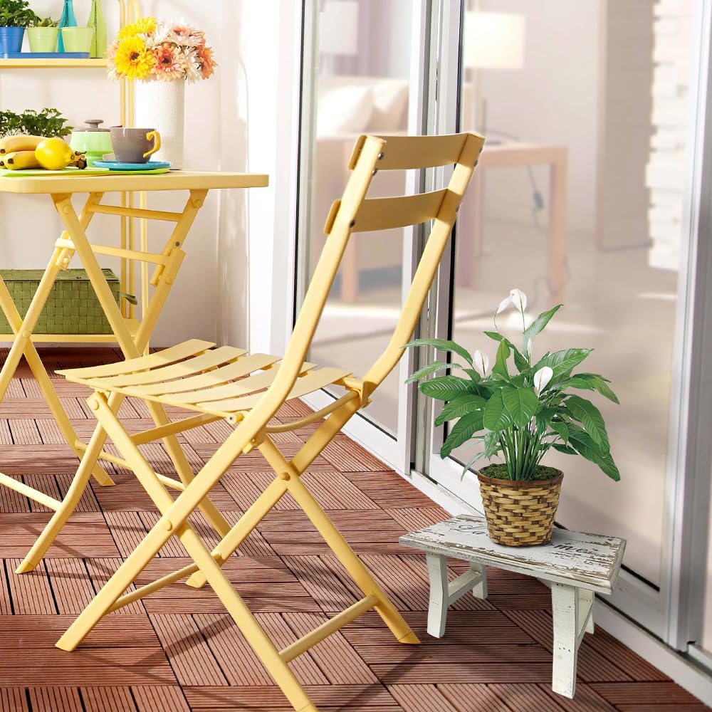 TentHome Taburete vintage de madera, reposapiés, reposapiés, natural, rústico, para plantas, para flores, taburete para niños, pequeño taburete de madera para habitación infantil, jardín, blanco