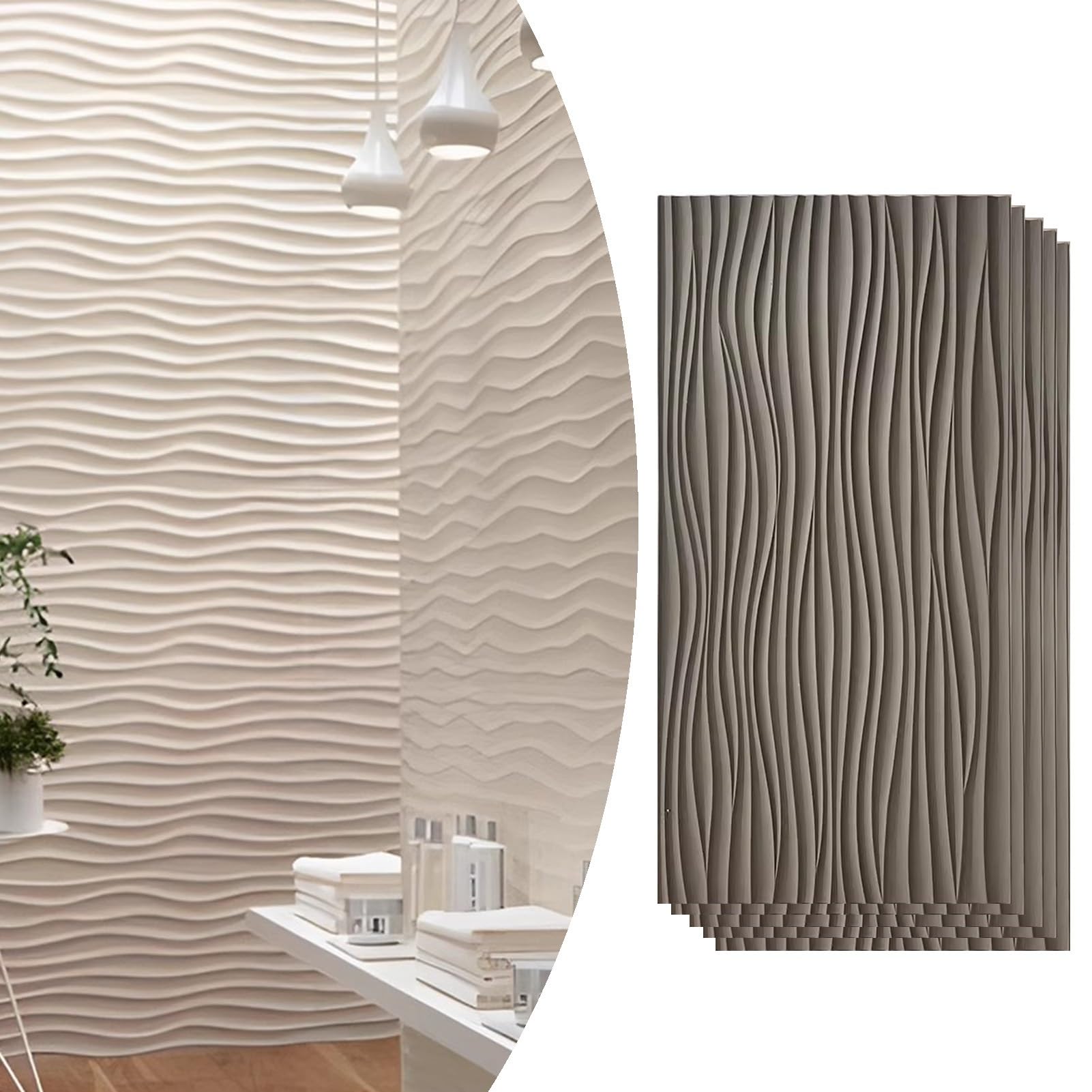 Panel de pared de poliuretano 3D de alta gama con revestimiento de pared impermeable
