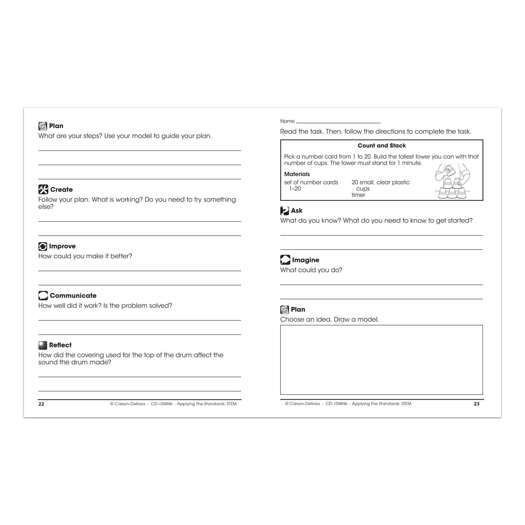 Carson Dellosa STEM for Kids Kindergarten Workbook, Activity Book With 30 Science, Technology, Engineering, and Math Activities, Classroom or Homeschool Curriculum (Applying the Standards) - Image 2