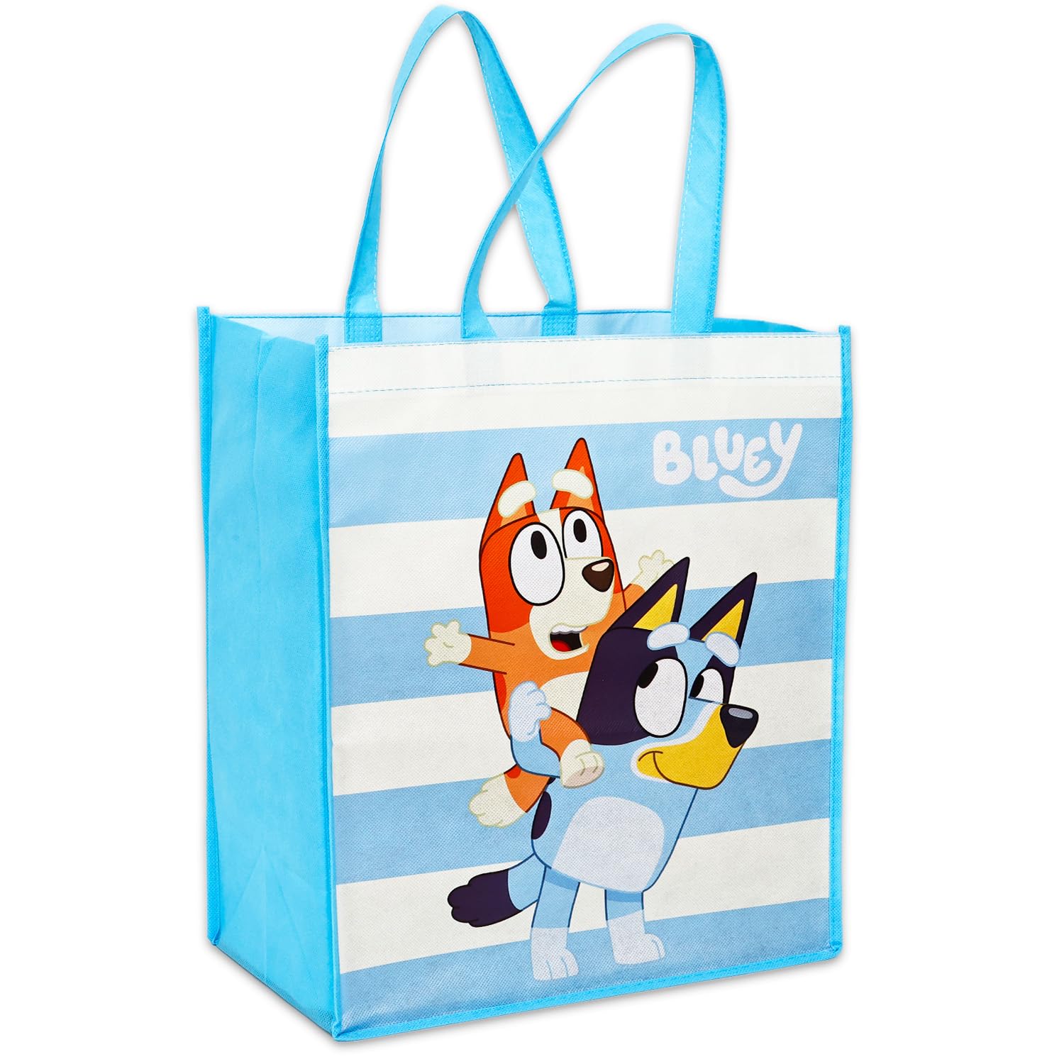 Bluey Tote Bag Bundle - Cute Cartoon Accessories Bundle with 3 Grocery Bags Plus Stickers, More | Bluey and Bingo Reusable Bags Set