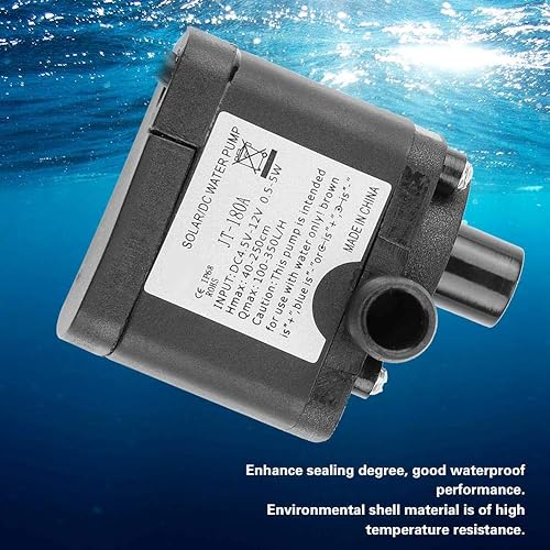 Miniatura 3 de Mini bomba de agua sin escobillas, JT-180A-12 DC 12 V mini bomba de agua sumergible micro bomba de refrigeración de agua para computadora, fuentes