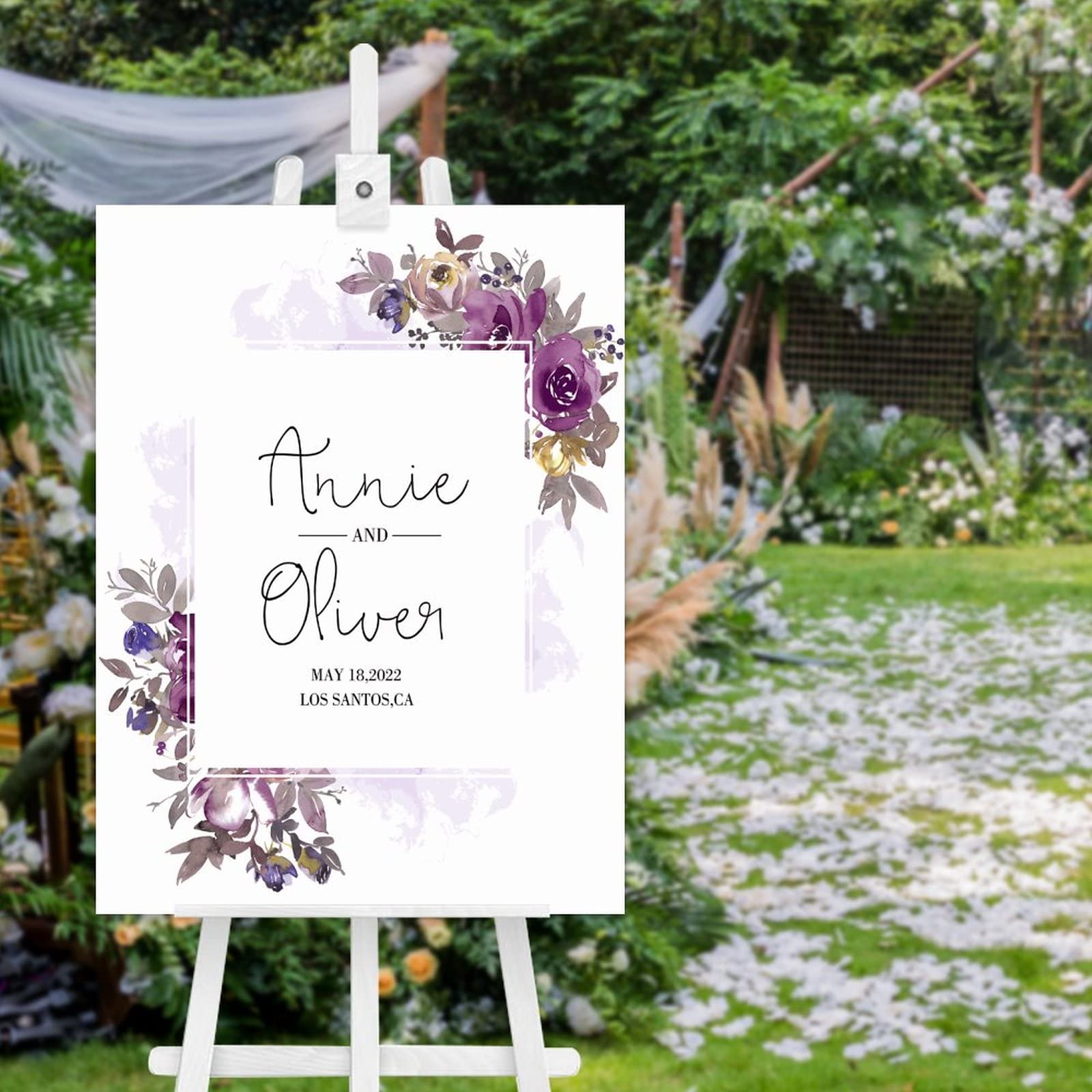 【受注製作品】Wedding Welcome Board Amazon.com: Personalized Name Wedding Welcome Sign Wooden
