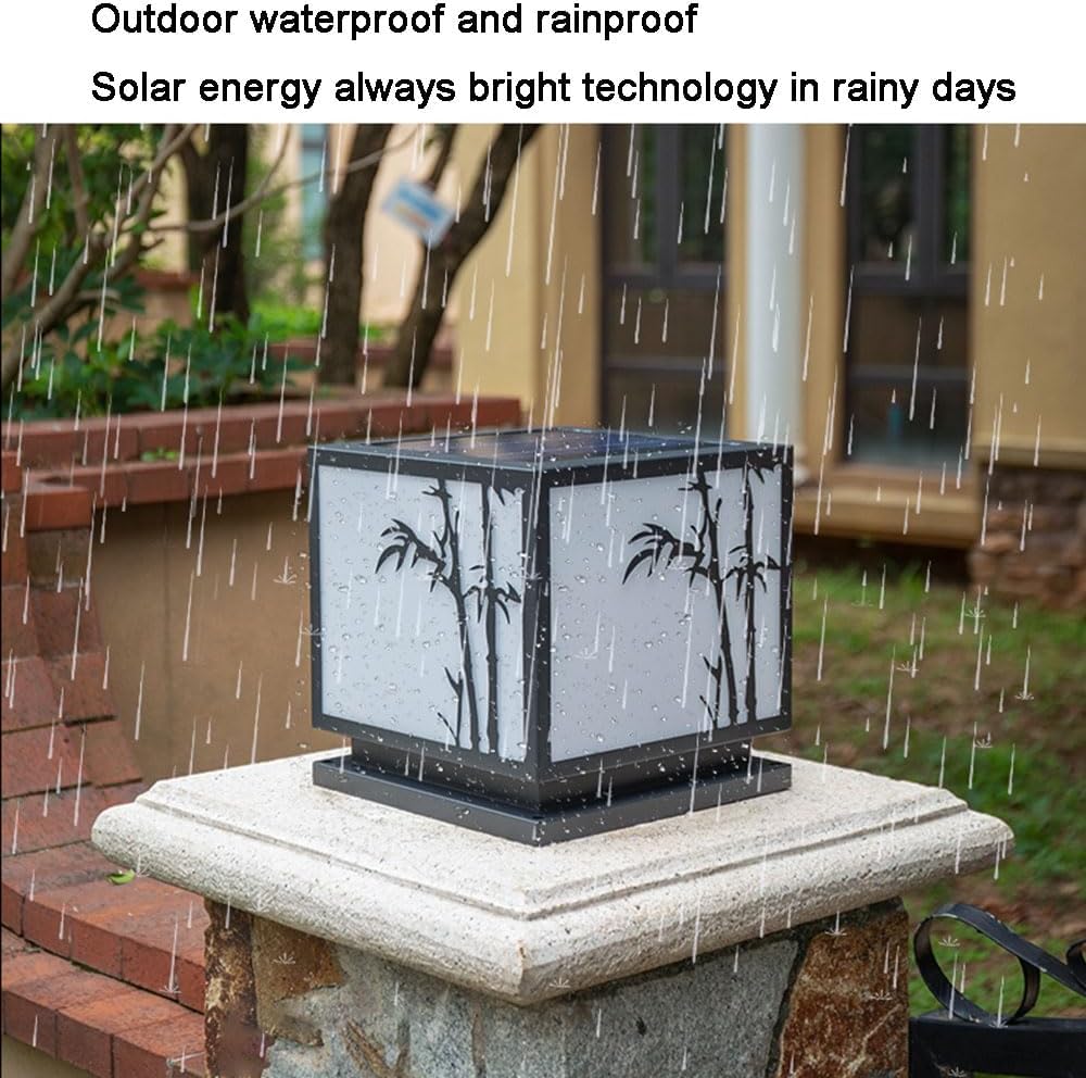 Solar Floor Lamp Outdoor Lantern Light Bridge Light Fence LED Modern Square Wall Light Post Light Waterproof IP54