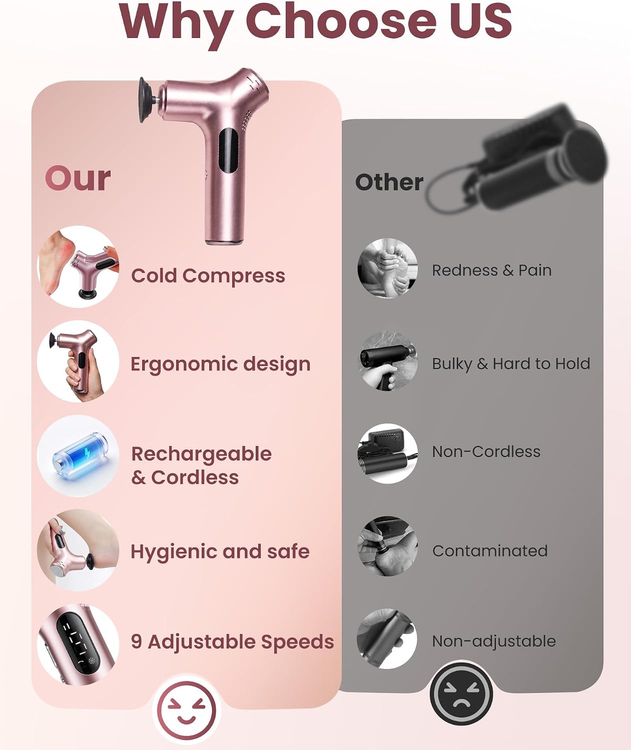 Electric Foot Callus Remover with Ice Compress, Rechargeable Foot File, Professional Pedicure Tool for Feet & Nail Care, 9 Speeds, LED Display, 50 pcs Sandpaper Discs for Dry Cracked Heels