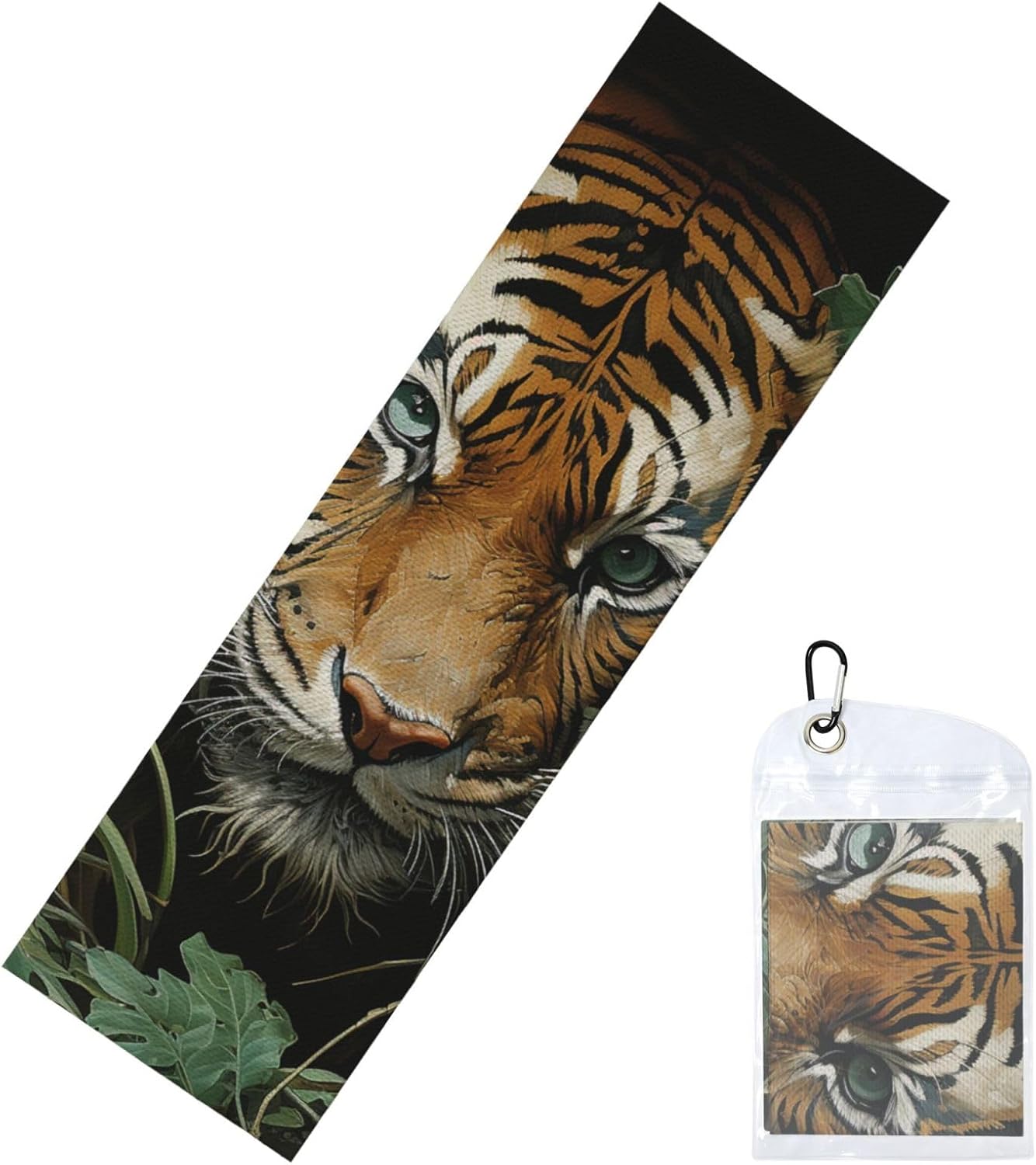 Cooling Towels (40″x12″) Soft Breathable Cool Towel for Neck and Face Can See Tiger Ice Towels Neck Microfiber Quick Drying Towel for Workout Yoga Sport Gym Running Golf
