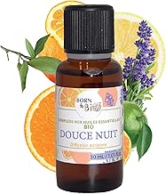 Born to Bio Complexe aux Huiles Essentielles BIO : Douce Nuit - Huiles Essentielles pour Diffuseur - Certifié EcoCert - 30ml