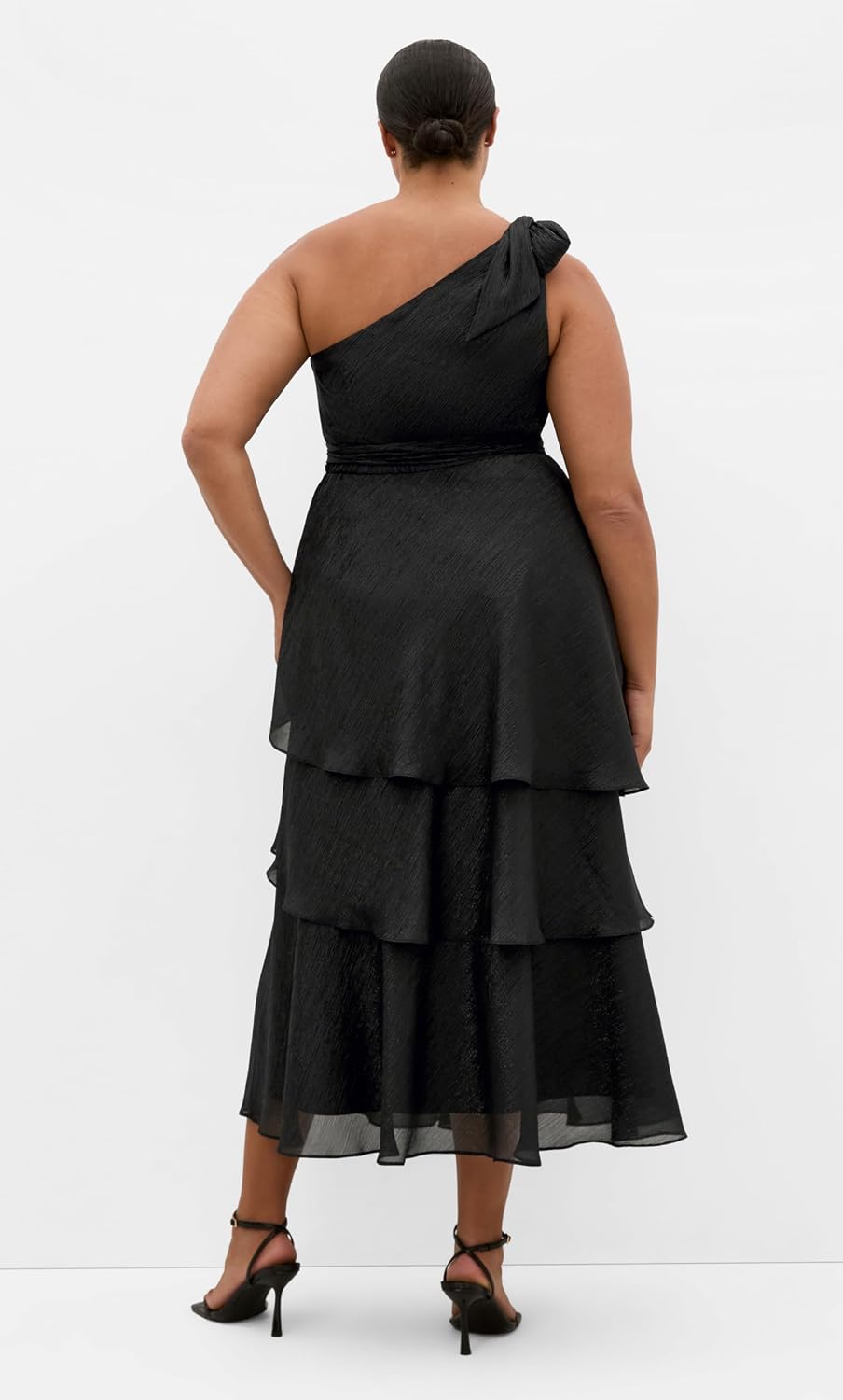 City Chic Plus Size Dress - Enchant Bouquet One Shoulder Maxi