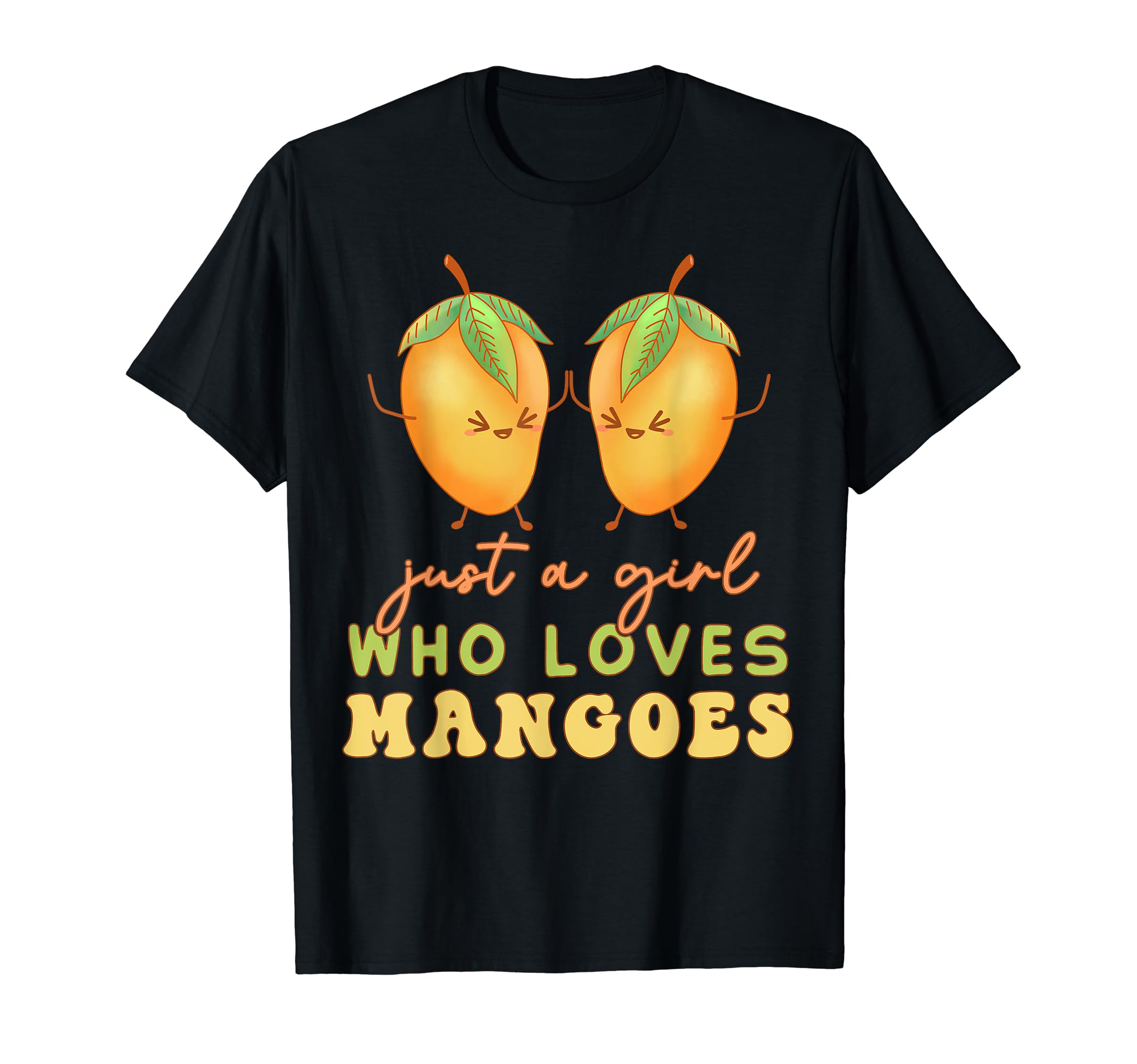 Just A Girl Who Loves Mangoes Kawaii Funny CuteMango Retro T-Shirt