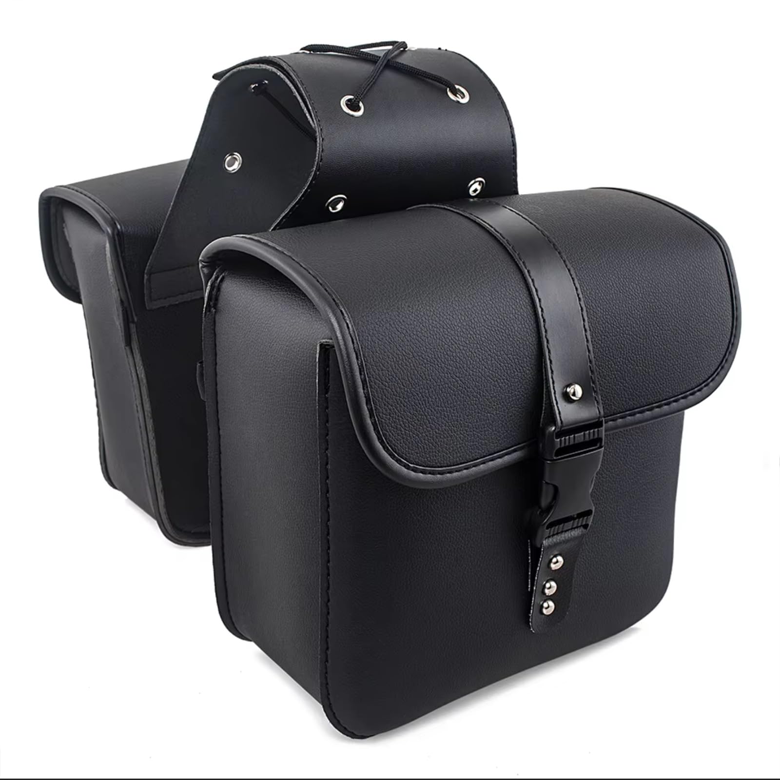 Compatibile Con Sportster XL883 XL1200 XL 883 1200 Borse Laterali Per Moto Bagagli Borsa Da Sella In PU Per Attrezzi Sacche Moto(Black)
