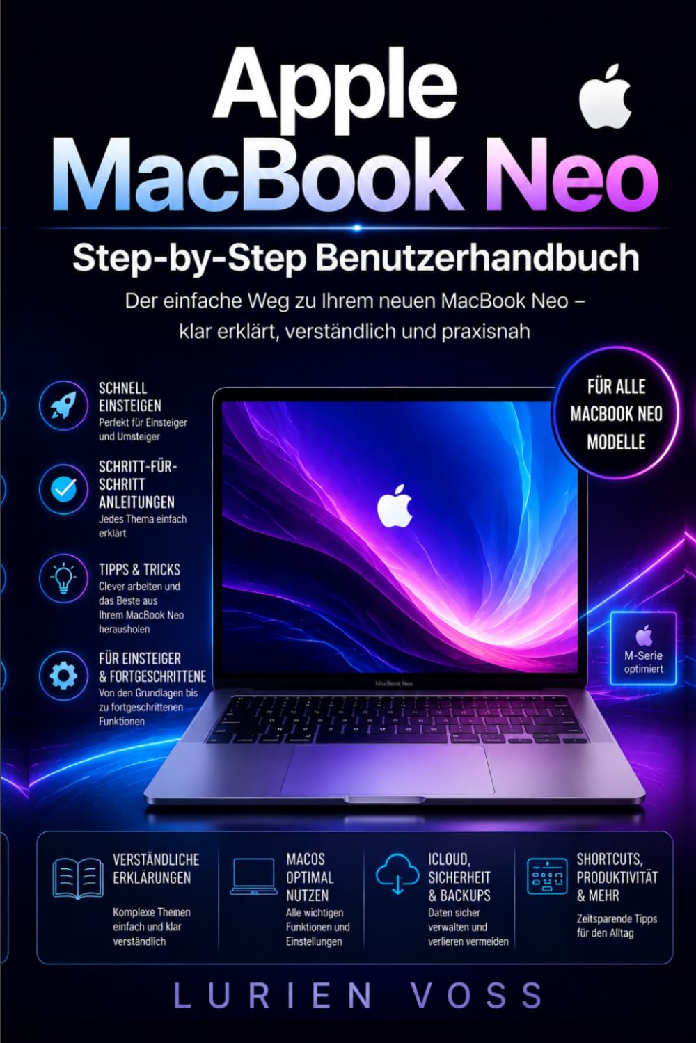 Apple MacBook Neo Step-by-Step Benutzerhandbuch: Ein umfassendes Tutorial für Senioren und Anfänger zur Navigation in macOS, zum Beherrschen wichtiger Apps und zum Entdecken versteckter Funktionen.