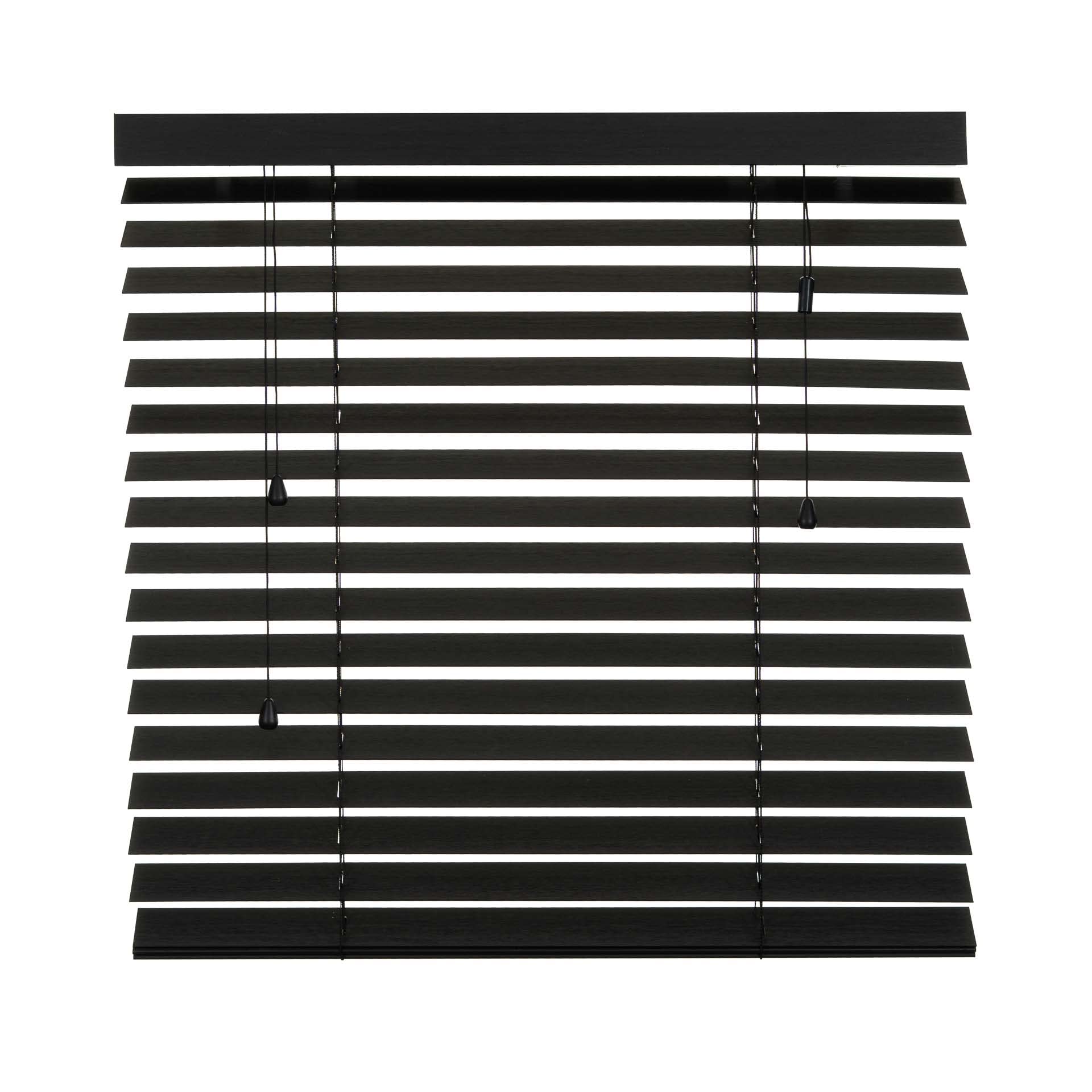 Bambus Jalousie 50 mm - Schwarz - 120 cm x 250 cm (BxH) - Jalousie für Fenster und Tür - Jalousie aus Bambus - Erhältlich in Breiten von 50 cm bis 160 cm - Innenjalousie