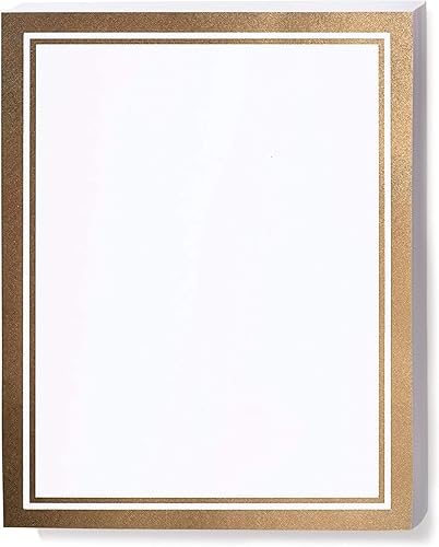 PaperDirect Papel metálico dorado brillante de locura invitando a eventos especiales, papel de papel, papel de borde, membrete de 8.5 x 11, 100