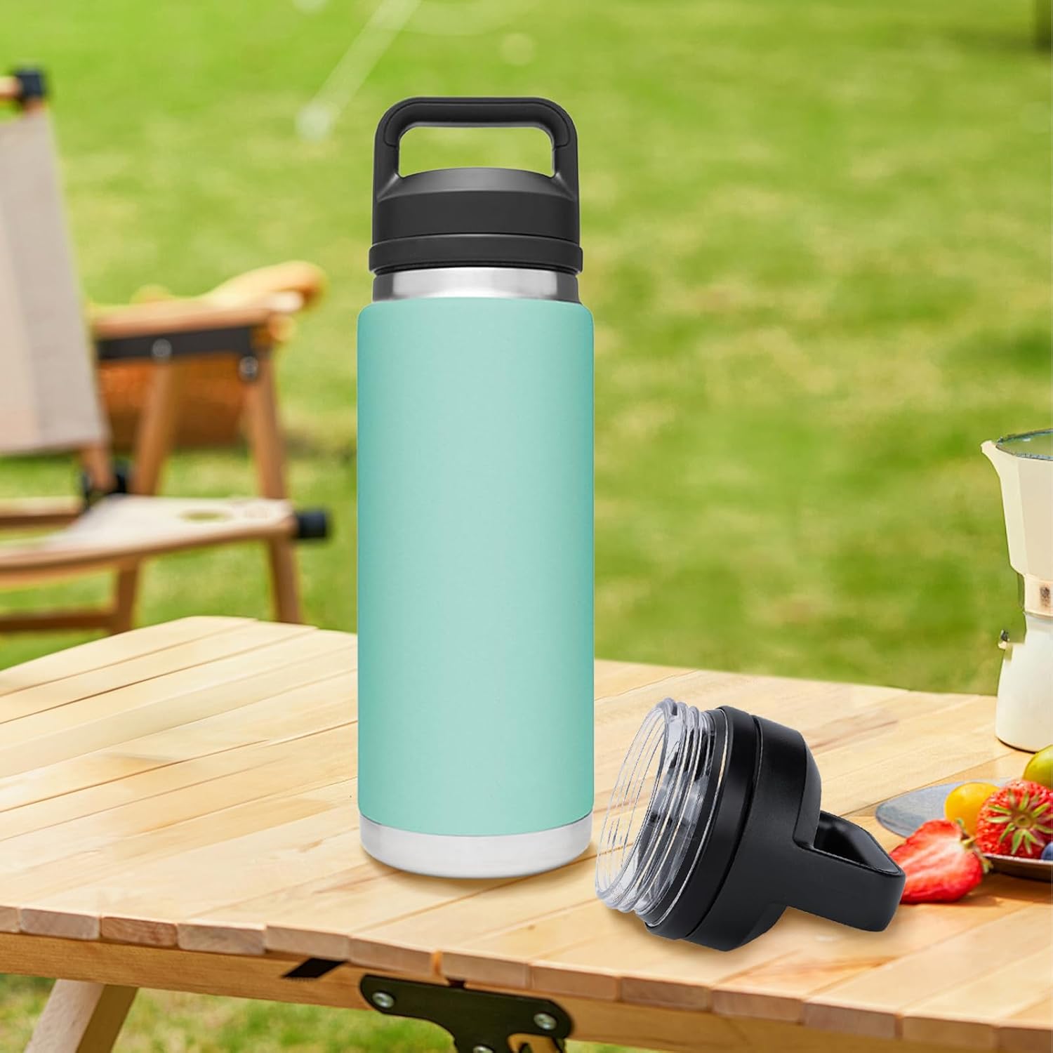 2 PCS Chug Replacement Lid Cap, Lid Compatible with YETI Rambler Bottle Fits for 18oz/26oz/36oz/46oz/64oz, Leak-proof and BPA-free. - Image 6