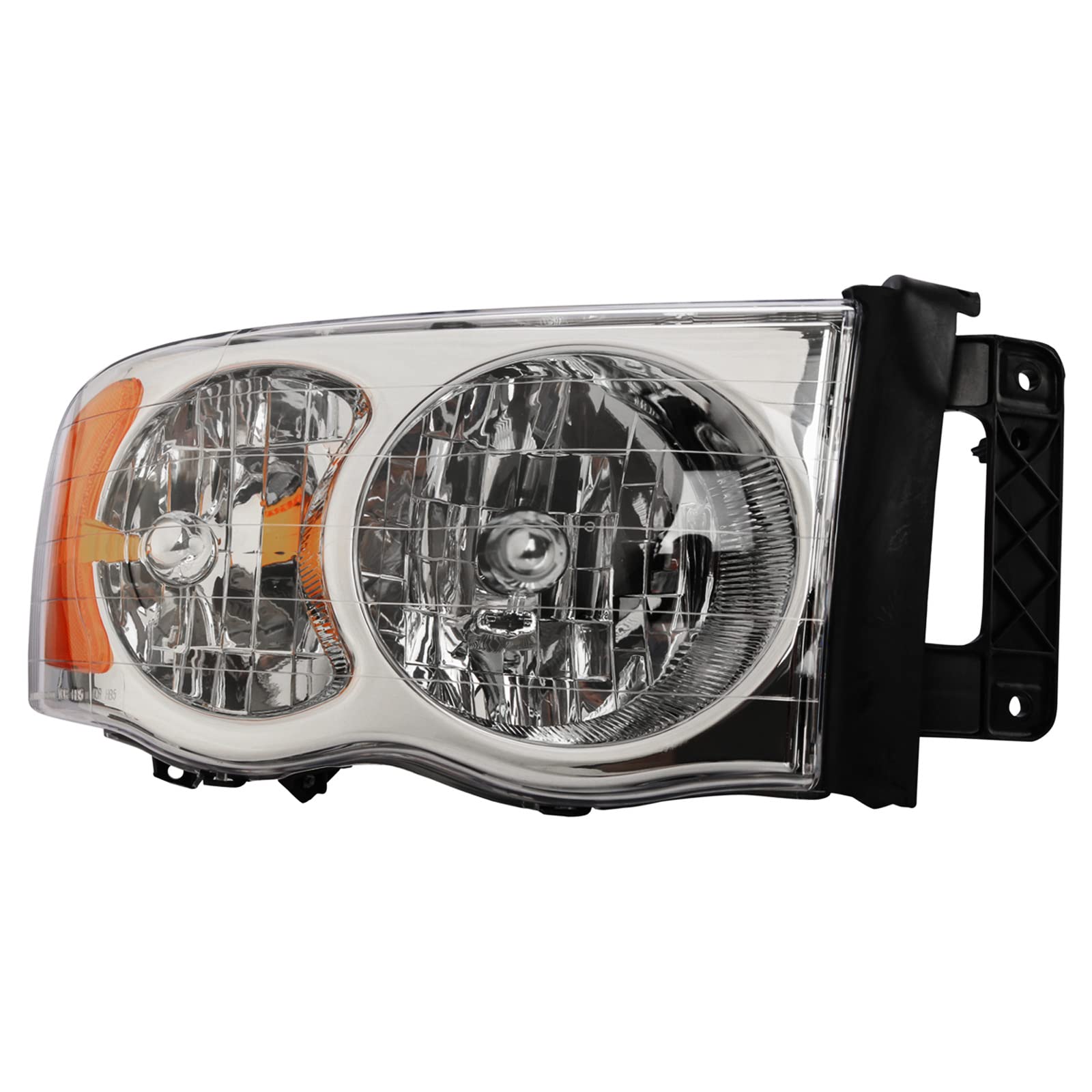 TRQ Right Headlight Assembly Passenger Side Compatible with Dodge 02-05 Ram 1500 SLT ST Laramie SRT-10 02-05 Base 02-05 Ram 3500 Base CH2503135
