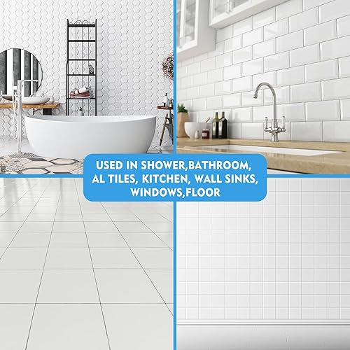 Miniatura 2 de Kit de reparación de lechada, paquete de 2 selladores para baño, ducha, cocina, baldosas, pintura de azulejos de secado rápido, tubos de relleno