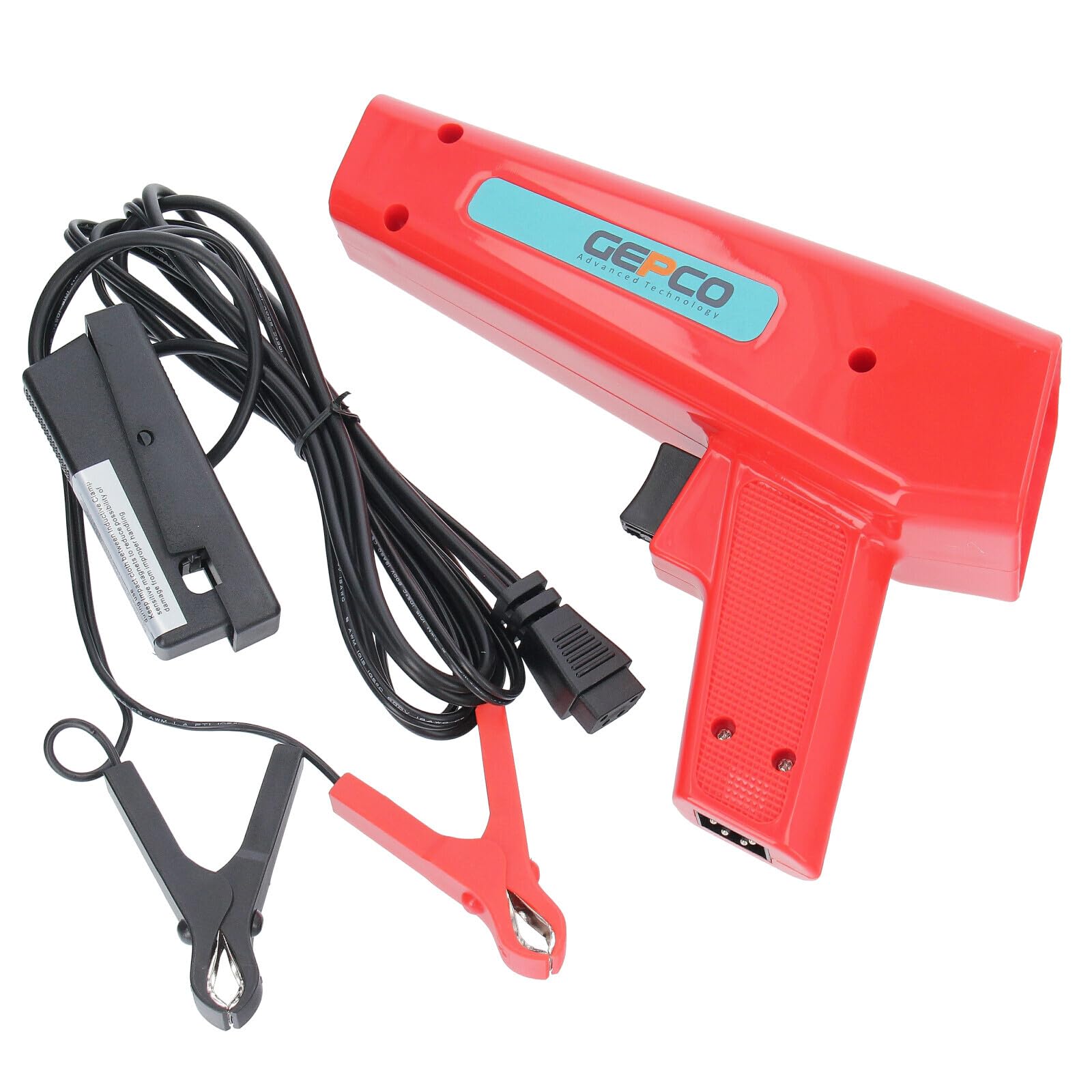 GEPCO Pistolet lumineux d'allumage - Pistolet flash - Outil de réglage - Lampe stroboscopique - 12 V/10 W - Outil de voiture professionnel universel - Véhicules à essence 12 V