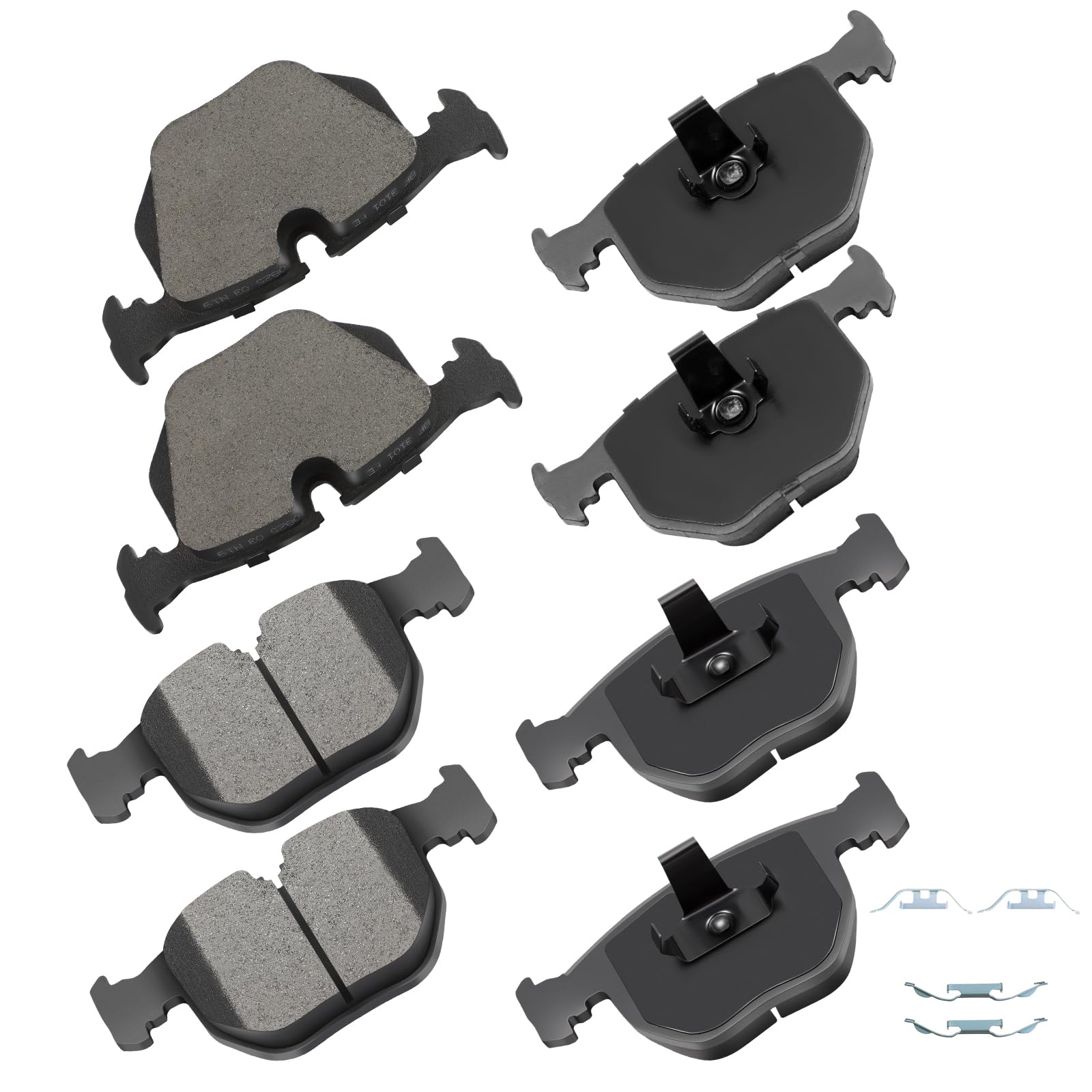 CCIYU D681 D683 Front &amp; Rear Ceramic Disc Brake Pads Kit - 8PCS For BMW 740i, 740iL, M5, X5