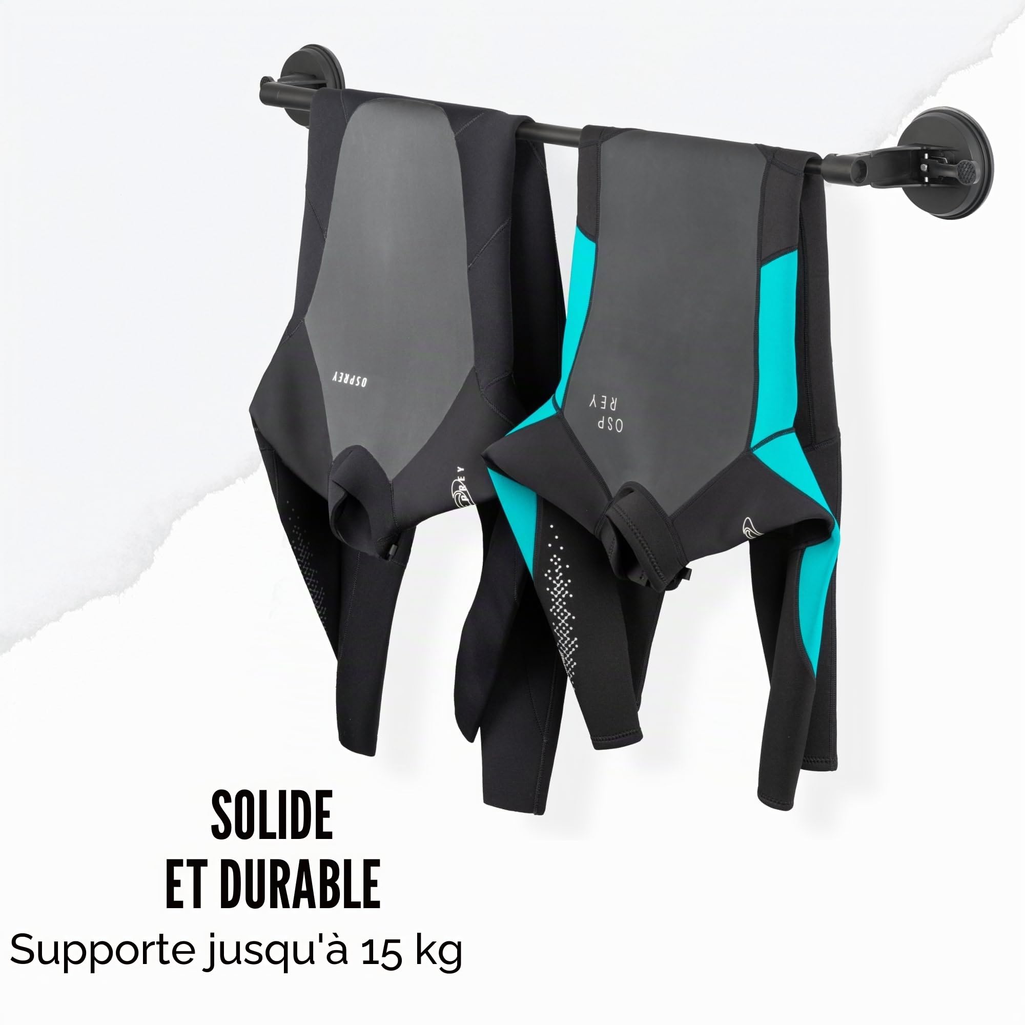 Osprey Cintre Extensible Robuste pour Combinaison de plongée et Combinaison sèche, avec ventouses pour Un séchage Rapide, s'adapte à Deux Combinaisons de plongée