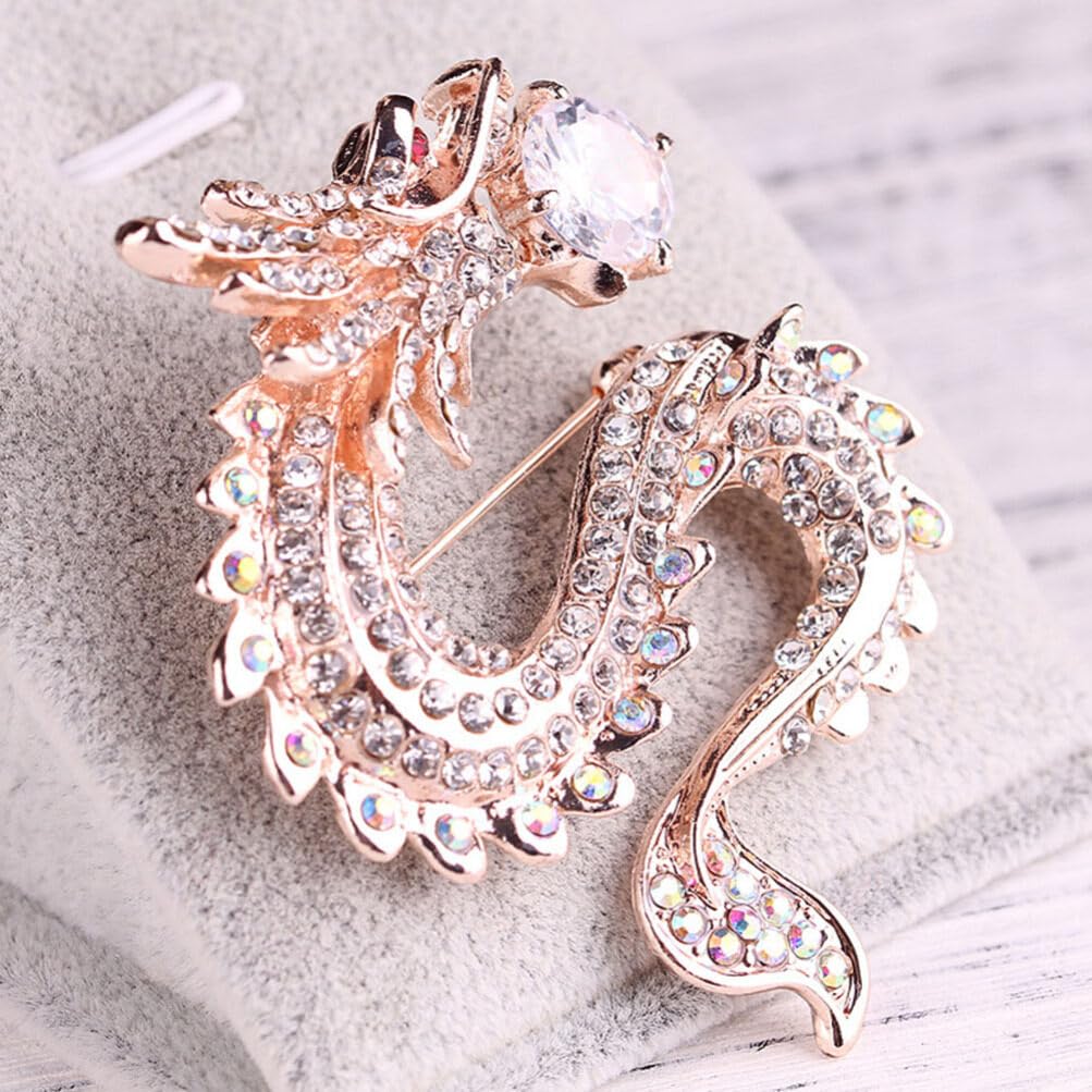 Jewelry Emaille Vintage Zodiac Dragon Brosche Pin Frauen Männer Tierstifte Clip Revers für Schals Pullover Jacken Kleid Kleidung Medium Jewelry
